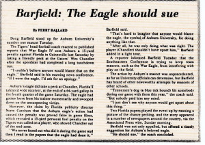 Did an eagle mascot once cause a 15-yard penalty for Auburn? The rest ...