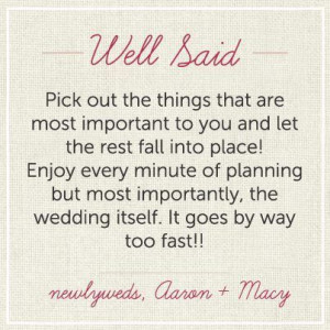 Wedding Planning 101: Well Said...