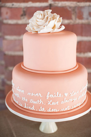 Wedding Cake with Bible Verse