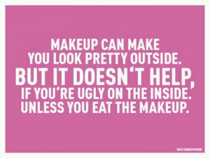 Eating makeup?