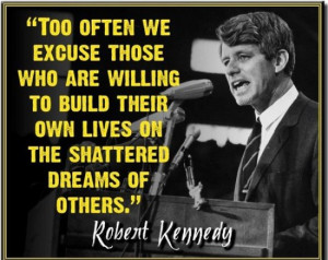 Too often we excuse those who are willing to build their own lives on ...