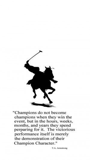 146 hq polo pony and rider with champions quote 28 x 45 inches 34 00