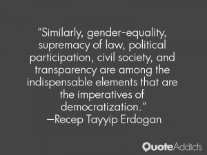 Similarly, gender-equality, supremacy of law, political participation ...