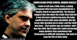 Andrea Bocelli, survivor of the abortion industry's war on unborn ...