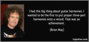 this big thing about guitar harmonies. I wanted to be the first to put ...