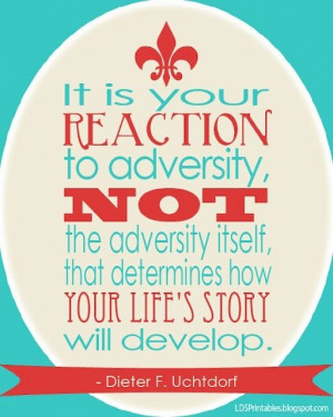 Move through adversity--