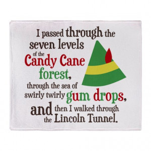 ... Gifts > 1512Blvd Living Room > Candy Cane Forest Quote Throw Blanket