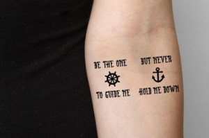 Anchor Quote - temporary tattoo (Set of 2) - Guide Me-2