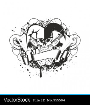 Gangster Skull Vector Image