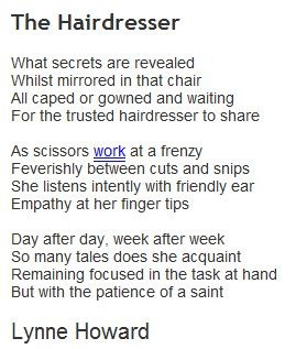 The Hairdressers Poem