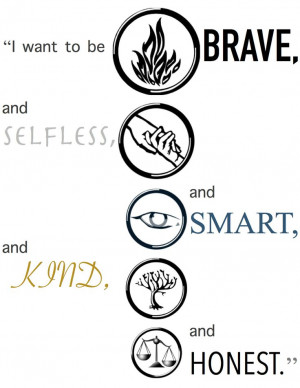 want to be brave, and selfless, and smart, and kind, and honest ...