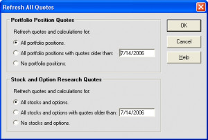 ... quotes is always convenient in optiongrid to updates quotes in the