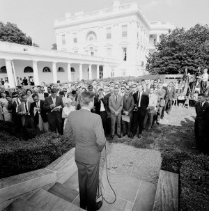 ... A29-1-61. President John F. Kennedy Meets First Peace Corps Volunteers