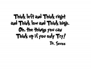 Dr Seuss Wall Decals | Think Left and Think Right | Dr Seuss Wall Art