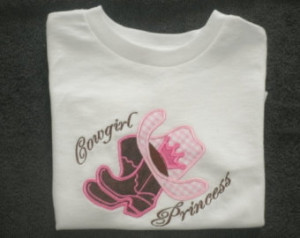 Cowgirl Princess Girls Applique Shi rt Cowgirl Birthday ...