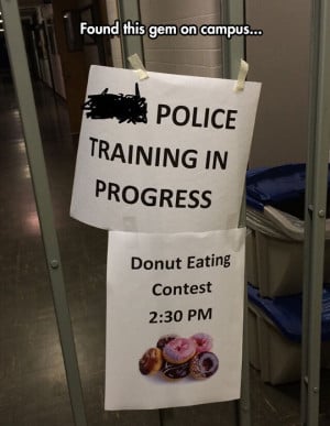funny-police-sign-training-donut-contest