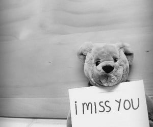 Quotes I Miss You Teddy Bear Black And White Wallpapers Jpg