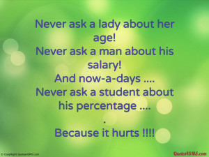 Never ask a lady about her age...