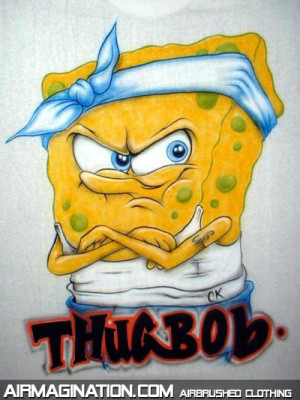 ... Bob airbrushed shirt - custom Spongebob Squarepants airbrush t-shirt
