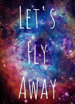 away, fly, galaxy, love, stars