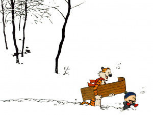calvin and hobbes snow Image