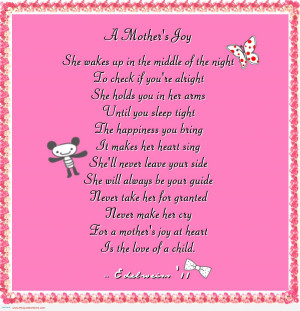 ... Cry For A Mother’s Joy at Heart In The Love Of A Child - Joy Quotes