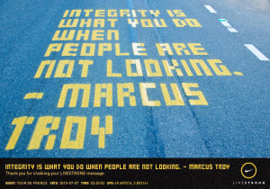 Press: Nike x Livestrong x Chalkbot x Marcus Troy- Tour de France