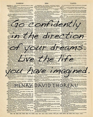 THOREAU Walden Dictionary Quote Art Print Cabin by PatricianPrints, $9 ...