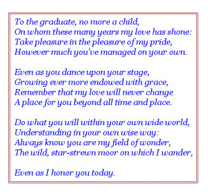 Graduation Poem Personalized