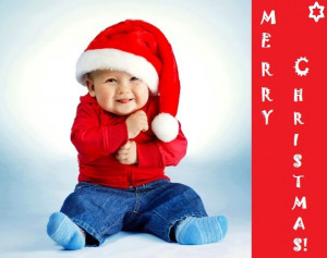 Merry Christmas by Cute Baby with Image !!