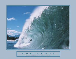 CHALLENGE WAVE Motivational Surfing Poster Print ~available at www ...
