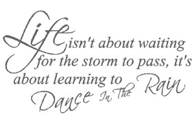 Dancing in the Rain Quote Clip Art