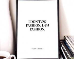 ... , Coco Chanel quote, Giclee, Art Print, fashion quote, Wall Decor