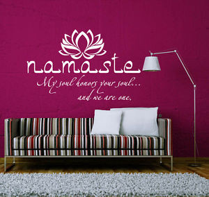Wall-Decals-Quotes-Vinyl-Sticker-Decal-Buddha-Quote-Namaste-Yoga ...