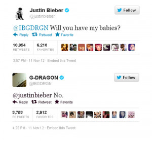 KPOP QUOTES On Twitter: G DRAGON QUOTES ~ justin bieber twitter G ...