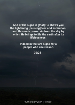 ... signs for a people who use reason.Quran 30:24More islamic quotes HERE