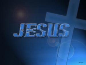 blue wallpaper JESUS Background