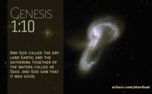 Bible Quote Genesis 1:10 Inspirational Hubble Space Telescope Image