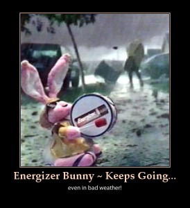 energizer bunny-funny-keep going-bad weather