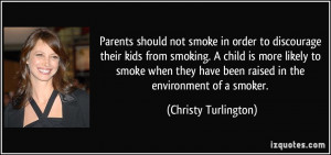 should not smoke in order to discourage their kids from smoking ...