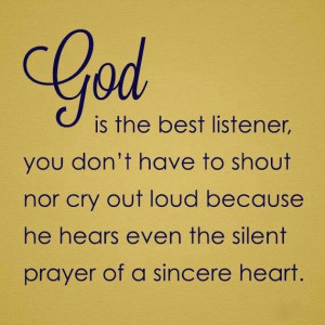 silent prayer of a sincere heart