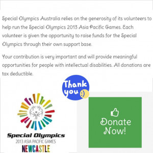 !!! My name is Kate and I am volunteering at the Special Olympics ...