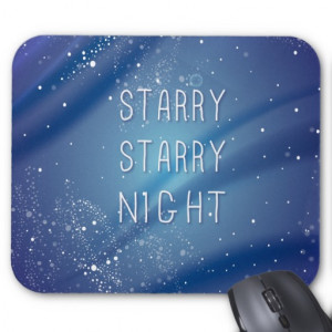 Blue Starry Night Dream Quote Mouse Pads