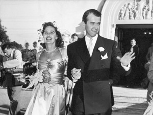 James Stewart and wife Gloria on their wedding day! She was his wife ...