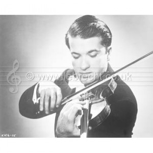 Ruggiero Ricci portrait playing violin Italian American violinist