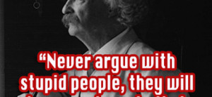Never argue with stupid people : Quote About Never Argue With Stupid ...