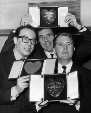 March 1965: Eric Morecambe, Ernie Wise and Eric Sykes hold their ...