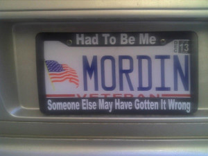 Mordin personalized plates submitted by @CDTechConsult