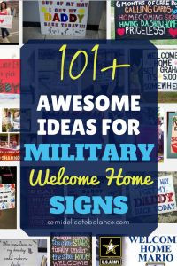 Military welcome home signs ideas 