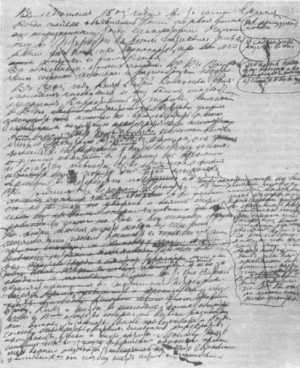 Lev Tolstoi’s notes from the ninth draft of War and Peace
